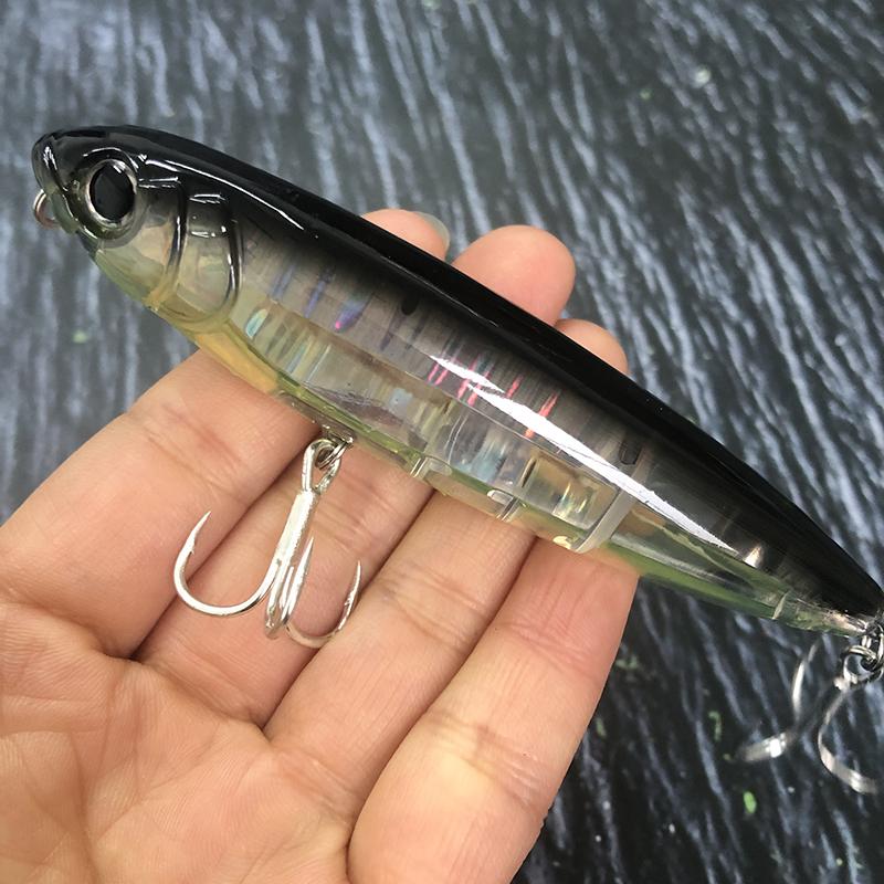 17g Surface Pencil Fishing Lures Walk the Dog Floating Wobbler Laser Artificial Bait for Trout Bass Top Water Swimbait Equipment
