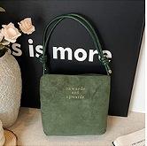 

Deerskin velvet casual large capacity simple winter fashion casual solid color personalized trendy fashion tote bag One size fits all зелений