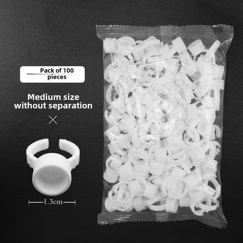 Large Semi-Permanent Tattoo Ring Cups & Eyelash Grafting Tool Set