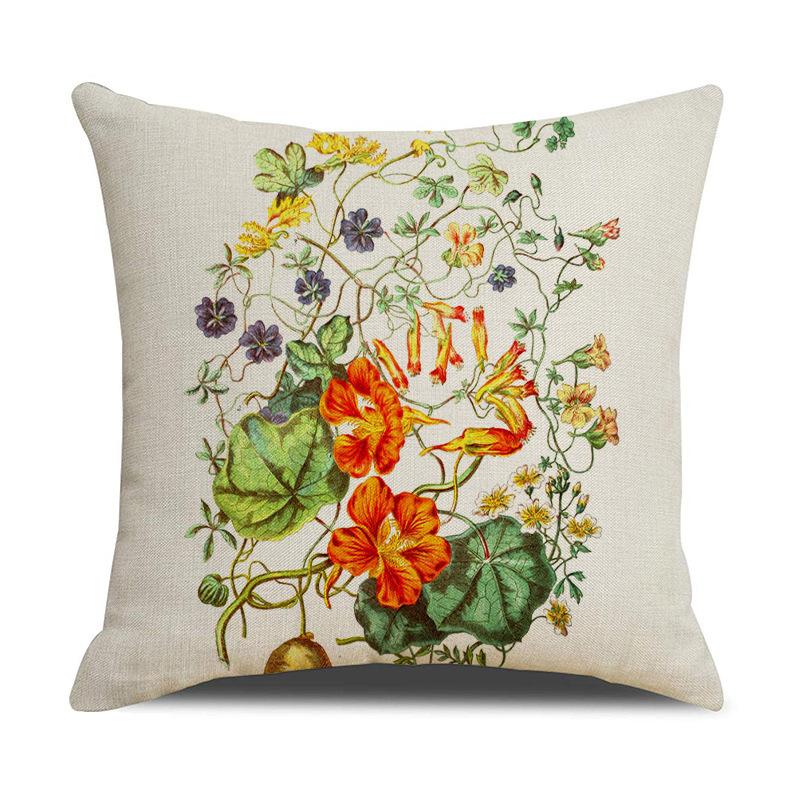 Home Decor Colorful Floral Pattern Throw Pillow Covers Pattern Cushion Cover Suitable For Sofa Bedroom Car Pillow Cover