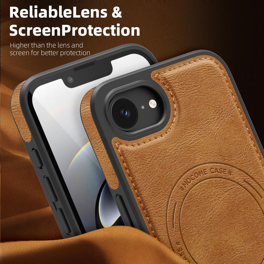 Retro Matte PU Leather Magneti Case For iPhone 17e 16 15 14 13 12 11 Pro Max Plus For Magsafe Wireless Charge Cover Funda