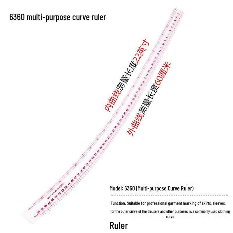 Multi-Function Sewing and Pattern Making Curve Ruler Set
