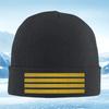 Striped Textured Golden Design Men Women Unisex Knitted Hat Beanie Pullover Cap Winter Thermal Warm Christmas Outdoor Cycling Hi