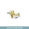 Brushed Gold 304 Stainless Steel Bathroom Set: Knurled Towel Rack, Towel Bar, Paper Holder, and Coat Hook