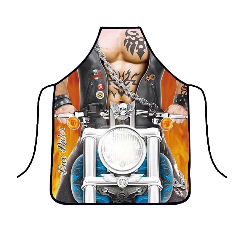Motorcycle Biker Apron Smock Funny Dinner Sexy Cooking BBQ Pinafore