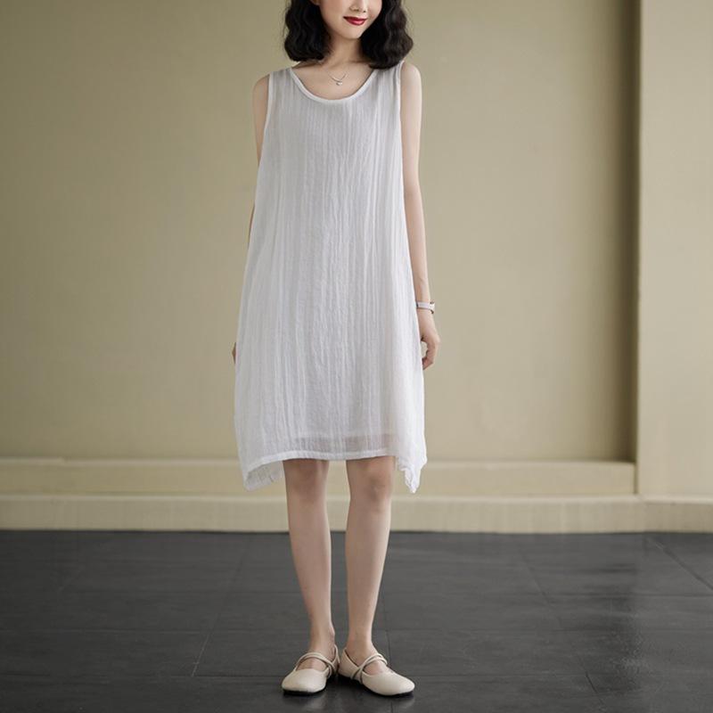 Летняя однотонная рубашка Johnature, простая, водонепроницаемая, тонкая, внутренняя, майка, базовый слой, длинные топы One Size белый