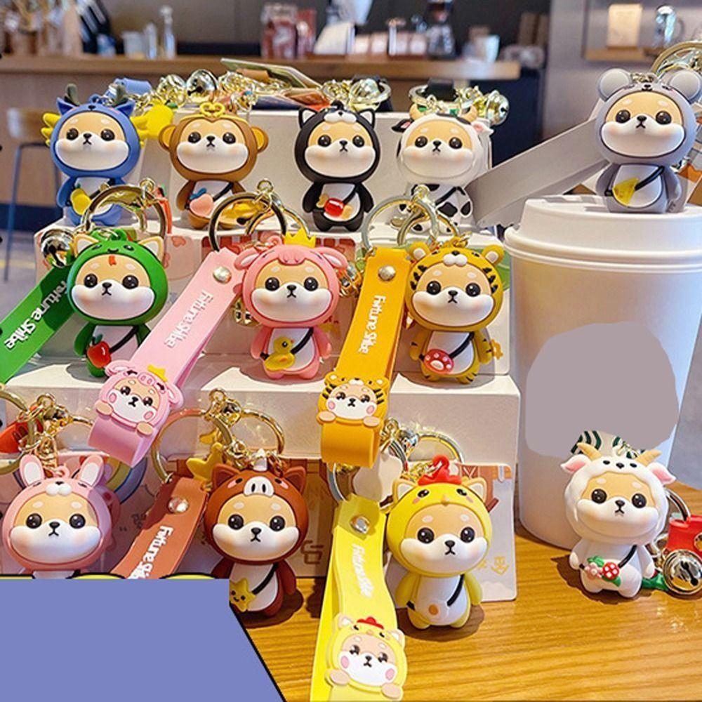 Cute Shiba Inu Pendant The Twelve Chinese Zodiac Signs Shiba Inu Keyring  Bag Hanging