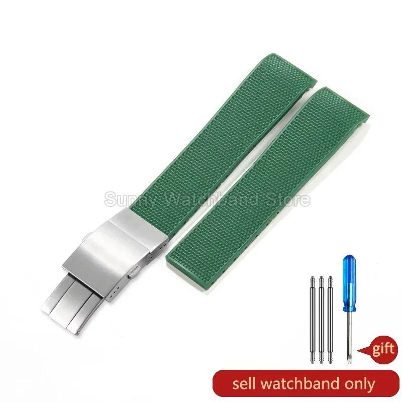 ONEFor Longines Conquest Watchbands Rubber Silicone Sports Non-Stick Gray Diving Men L3.742 642 781 782 Series 21mm AccessoriesMN