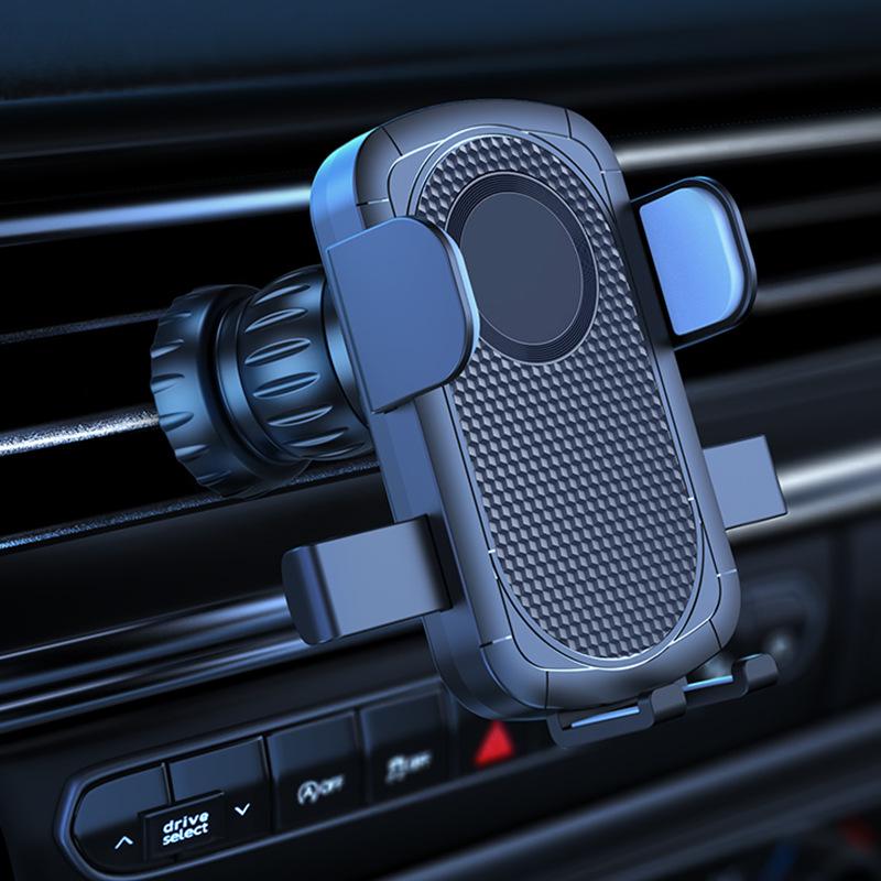 Gravity Auto-Lock Car Phone Holder with Air Vent & Suction Cup for Vertical/Horizontal Navigation
