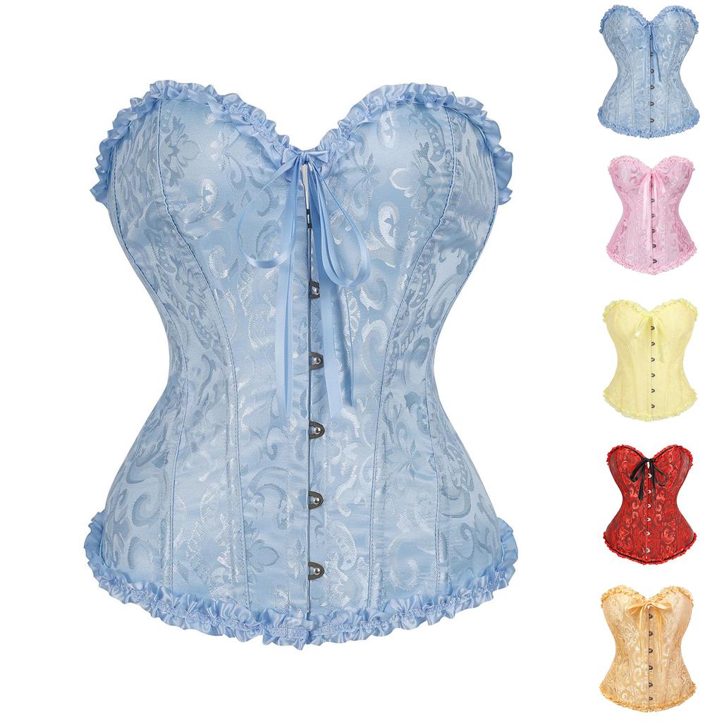 Women's Lace-Up Corset Top Bustier for Costume
