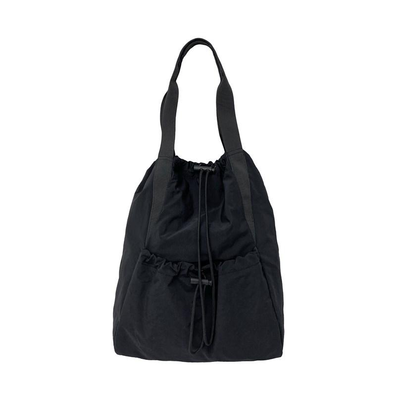 

Однотонный повседневный рюкзак, сумка на плечо, нейлоновый шнурок, карман для швейных ниток, женский рюкзак чёрный