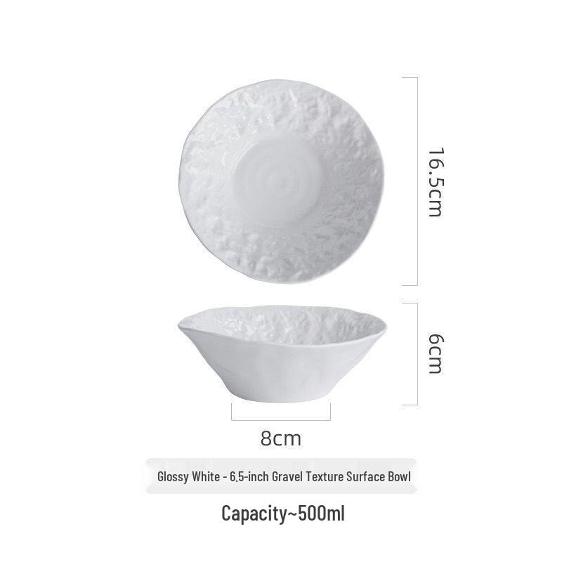 Doulidou Large Ceramic Soup & Salad Bowl - High-End Hotel Tableware