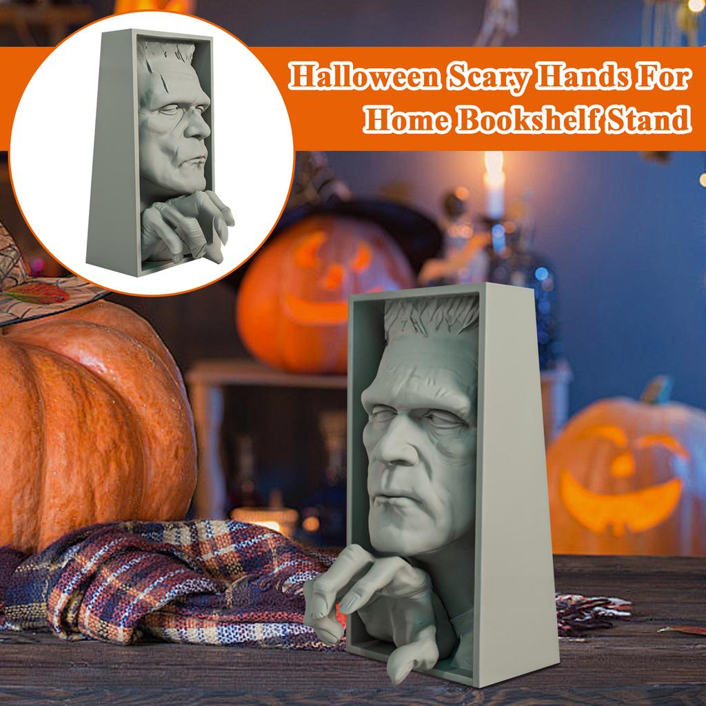 Halloween Scary Hands For Home Bookshelf Stand, Bookshelf Home Decoration Accessories, Creative Study Room Decoration, Bookend Bookshelf Decoration