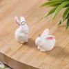 Pack of 5 Cute Rabbit Jewelry Charm Flocking Cartoon Rabbit Pendant Adorable Jewelry Findings for Earrings Keychains