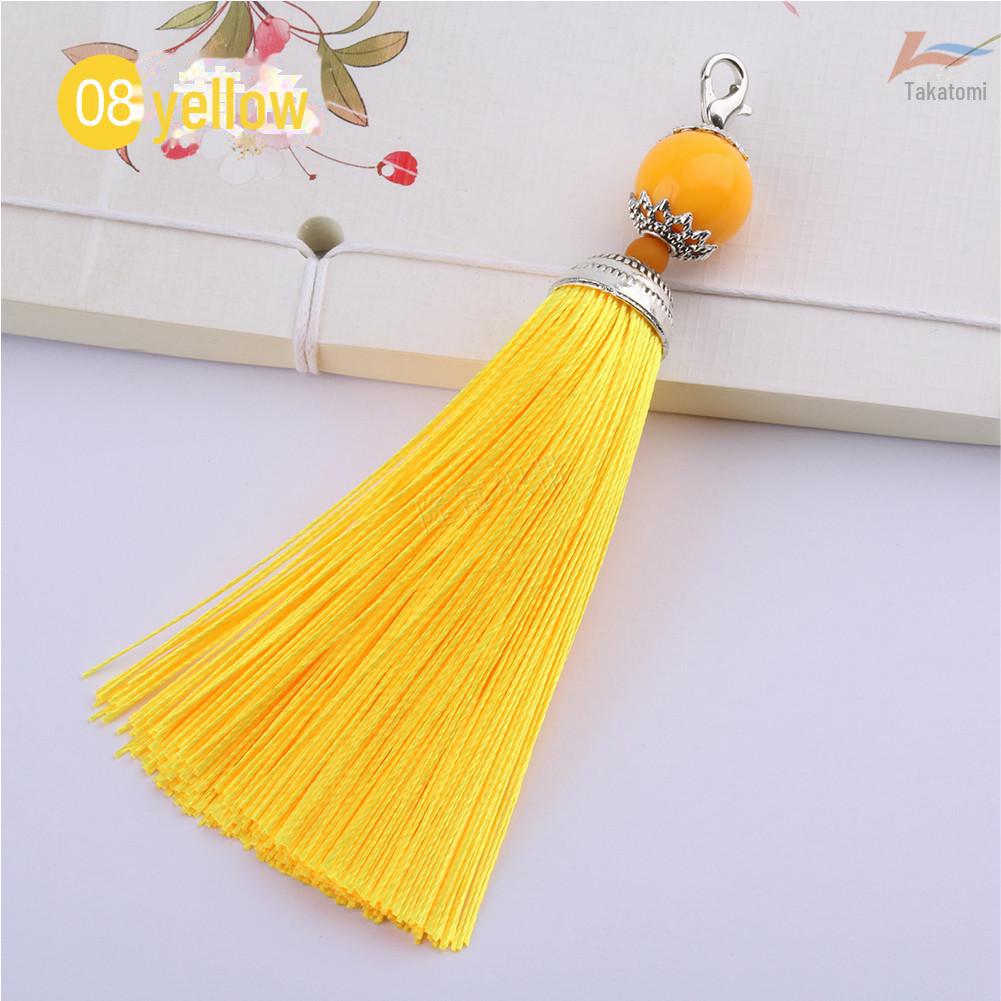 

Кисточка 8 см средняя с карабином для поделок и украшений вееров