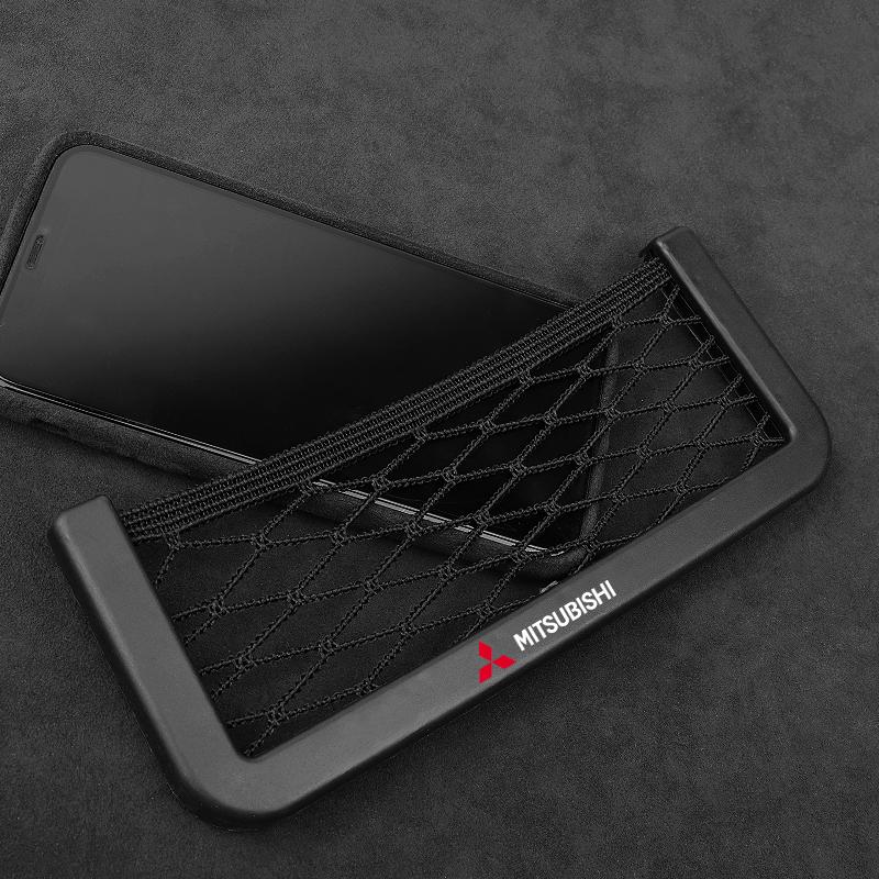 Auto-Netztasche Handyhalter Aufbewahrungsnetzbox Taschenorganizer für Mitsubishi ASX Lancer Pajero Outlander L200 EVO Lancer EX