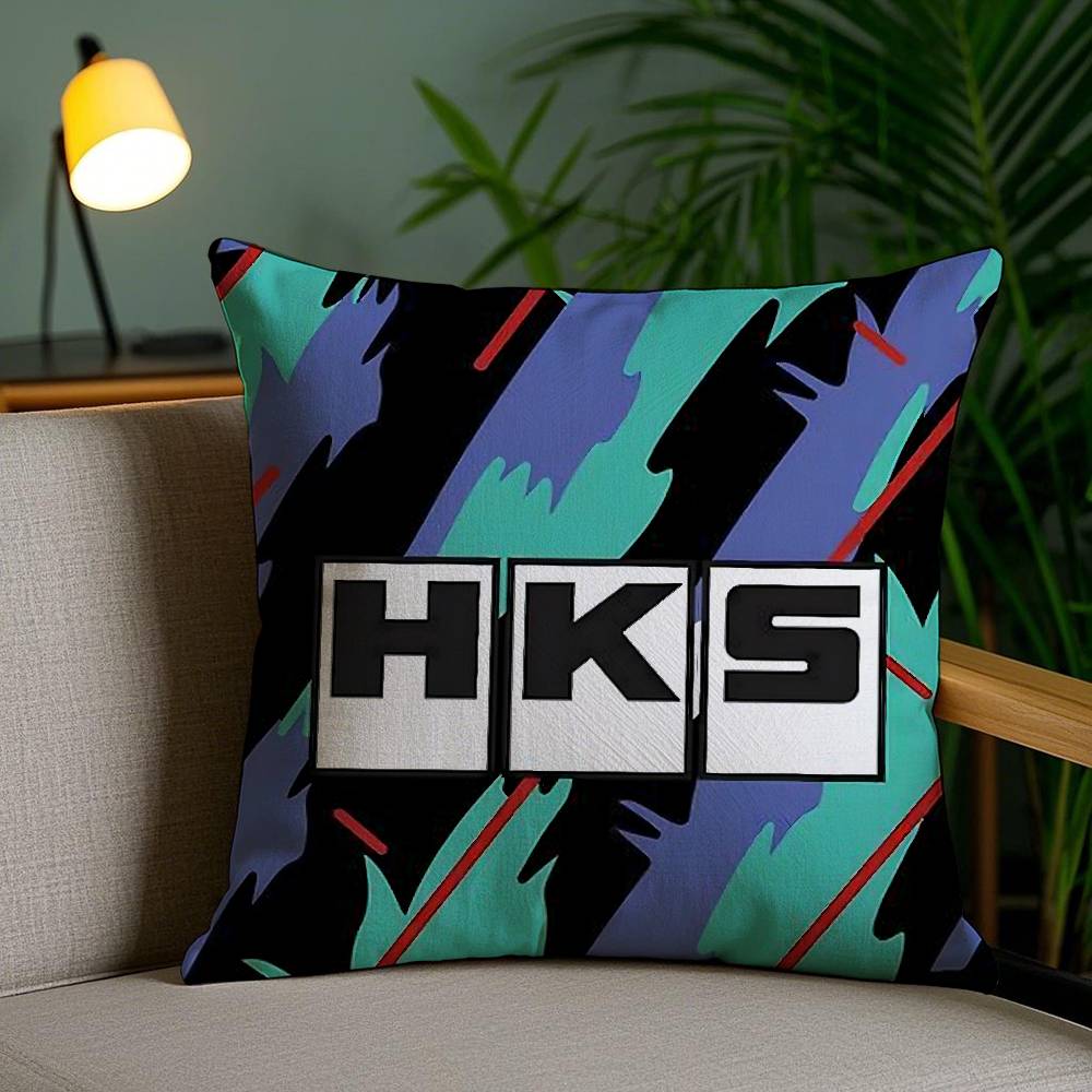 Retro Pattern H-Hks Pillow Case Office Sofa Dorm Chair Back Short Plush Double-sided Printing Home  Cushion Cover