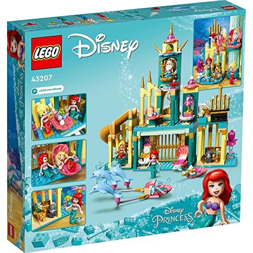 LEGO Castelul de Mare al Prințesei Ariel din Lumea Disney, Cadou de Crăciun, 43207, Jucărie, Piese de Construcție, Cadou, Păpușă, Castel, Prințesă, Fete, Vârsta 6+