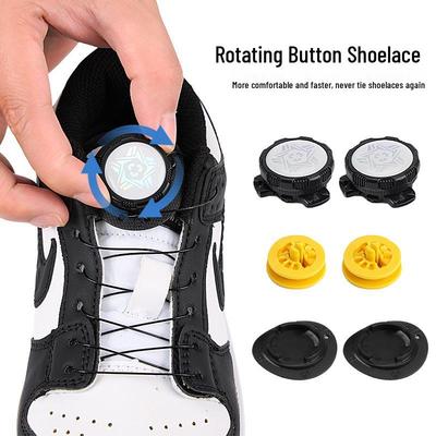 Sneaker da uomo con fibbia rotante automatica e fermalacci auto-bloccante pigro