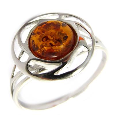 Amber (rhodium) 'Inspiration' Silver Ring