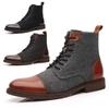 Fashion Men Wool Boots Winter Casual Lace Up Shoes Booties Oxfords Ankle Boots for Men Fashion Platform Men Boot Big Size Hombre Botines