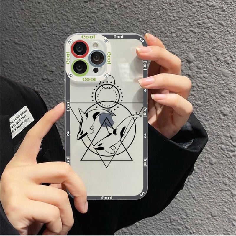 Underwater World Cute Whale Phone Case for iPhone 11 12 13 Mini Pro Max 14 Pro Max Case shell