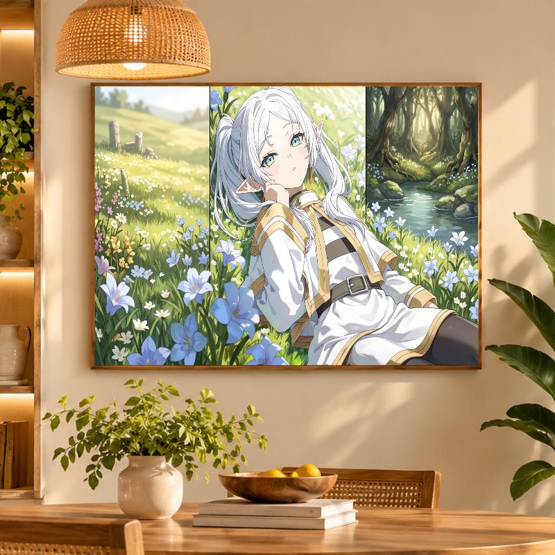 5D Diamond Painting Frieren Beyond Journey's End DIY Full Drill Diamond Art Kit Home Decoration