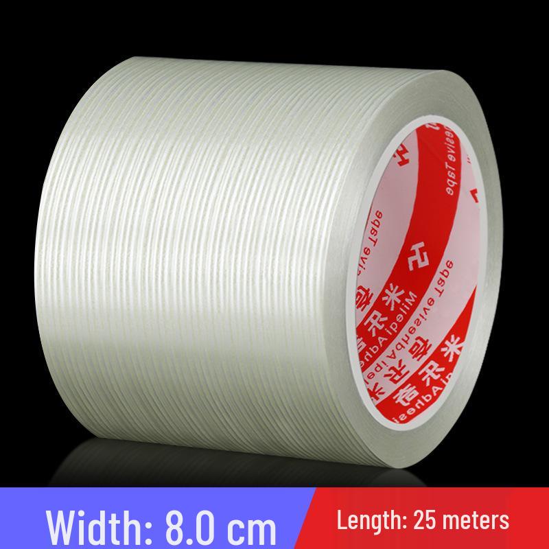 Strong Adhesive Striped Fiber Tape: Mold Fixing, Electrical Appliance Binding, No-Residue Packaging