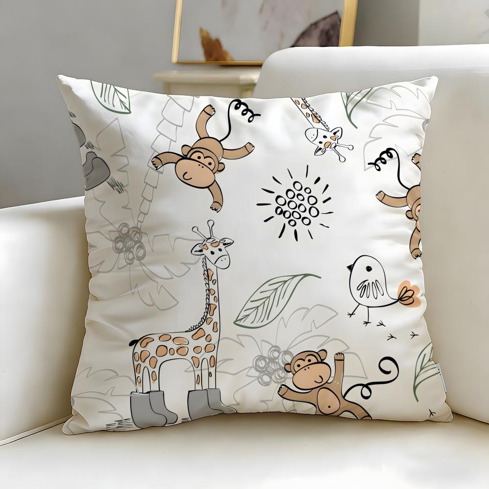 Stripes Cushion Cover Soft  EasyWash Pillow Case  Versatile for Couch Bed Travel and Office