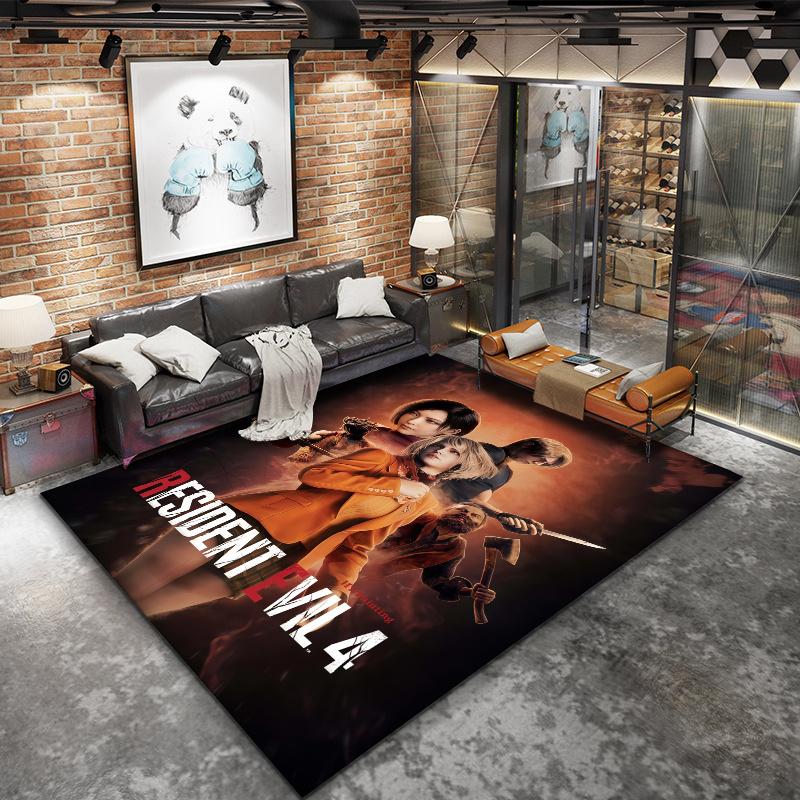 Resident Evil Carpet Rug for Living Room Bedroom Home Sofa Decoration,Kids play Nonslip Floor Mat