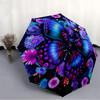 1pc Butterfly Flowers Mandala Automatic Folding Umbrella - Portable Collapsible 8-Rib Umbrella for All Seasons Yy251119172