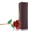 Love Forever Long Stem 24k Gold Foil Trim Red Rose Flower Best Gift for Valentine s Day
