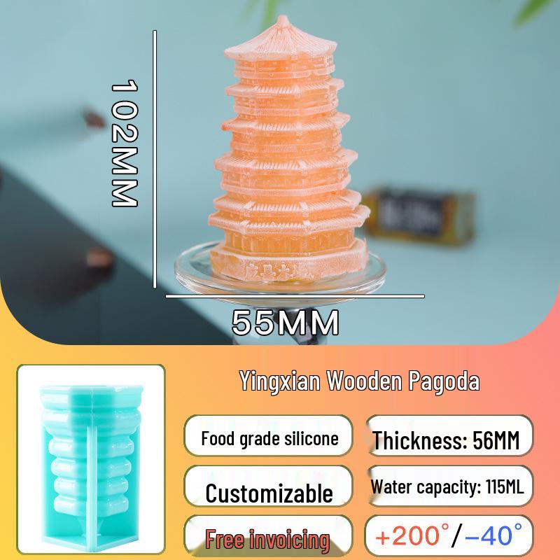 

Silicone Ice Cube Mold - Large Capacity, Food-Grade for Whiskey, Bell Tower Design