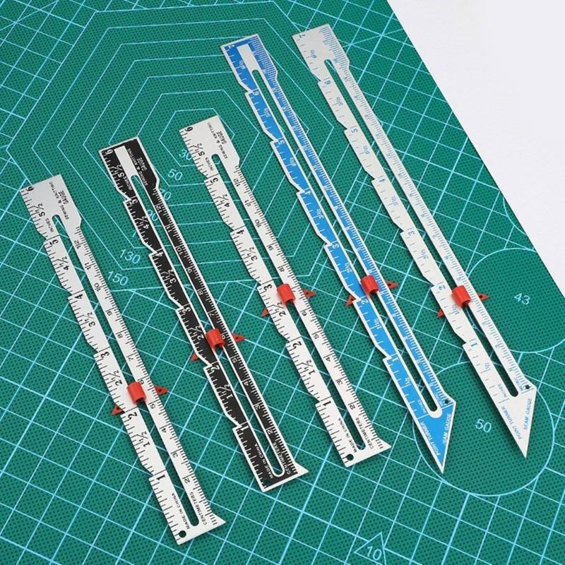 Sewing Measuring Tool Metal Marking Gauge Sewing Gauge Ruler Calliper Measurement Sewing Tool for Quilting Knitting