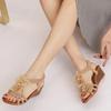 Fashion Wedges Roma Shoes for Women 2025 Summer Bohemian Flower Vacation Beach Sandals Size 36 42 Sandalias De Mujer Women's Sandals