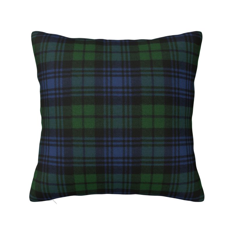 Black Watch Scottish Tartan Plaid Cushion Covers 40x40cm Polyester Throw Pillow for Car Square Pillowcase Home Decorative