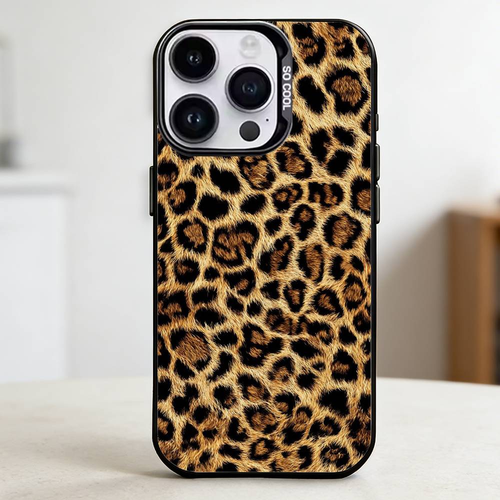 leopard print Phone Case for Color Silver Shell For IPhone 17 16 15 14 13 12 11 Pro Max Plus
