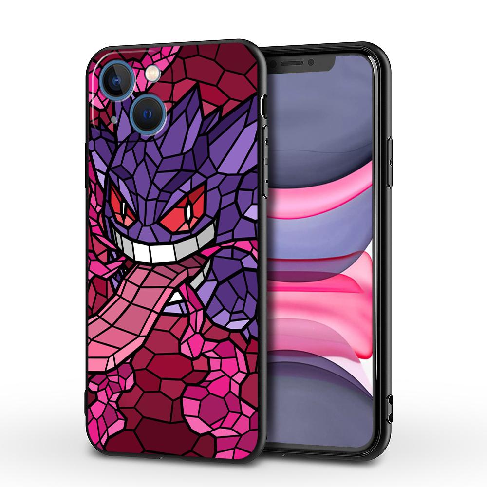 Barevný obal Pokemon Pikachu pro iPhone XR XS X 12 Mini 13 Pro Max SE 14 Plus 7 8 6s 11 14Pro 13Mini 14 Matný TPU Měkký Kryt