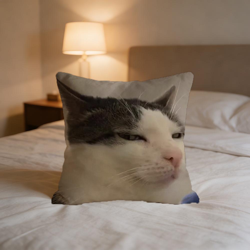 Meme Cat Funny Cushion Cover For Pillow Printing Sofa Decoration Home Car Room Coffee Shop Office Nordic Simplicity