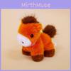 Plaid Cute Scarf Pony Plush Toy Doll Desktop Decoration Ornament Gift For