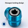 M10 Drill Bit Adapter 1/4Inch Hex Holders and Quick Changes Sleeve, Alloy Steel Accessory Converters for Assembly, Maintenance and Fastening Tasks