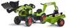 Claas Backhoe Loader - FALK - Steering Wheel, Excavator and Trailer - Made In France - 60% Recycled Plastic - From 2 Years