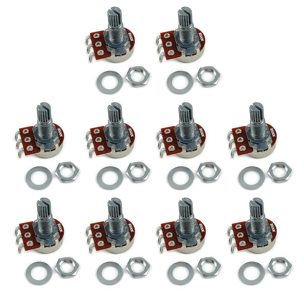Pack of 10 Small Size Guitar 18mm Potentiometers 18mm Height Guitar Taper Pots Guitar Taper Pots for Volume Tone Control