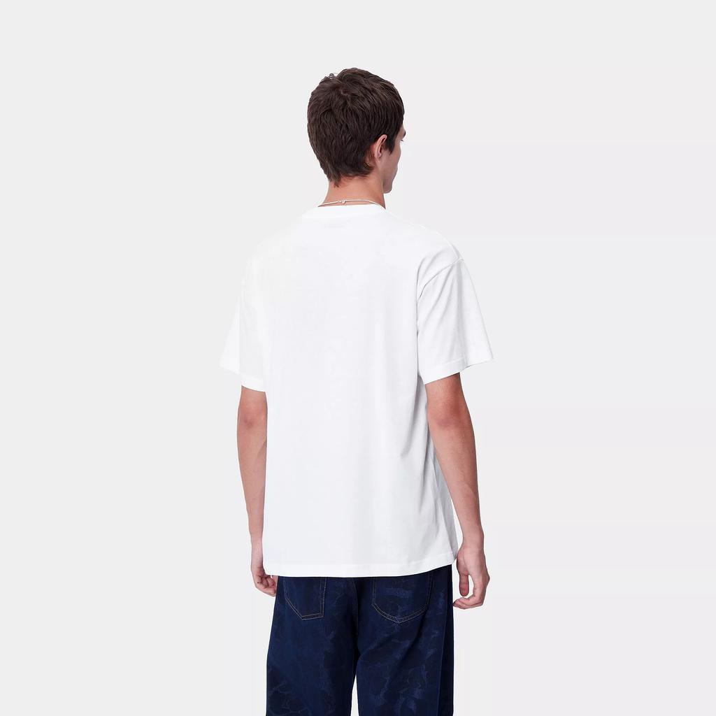 Carhartt WIP FW24 S/S Brush WIP T-Shirt Loose Fit Letter Print Crew Neck Short Sleeve T-Shirt Men T-Shirts I033952-02-XX