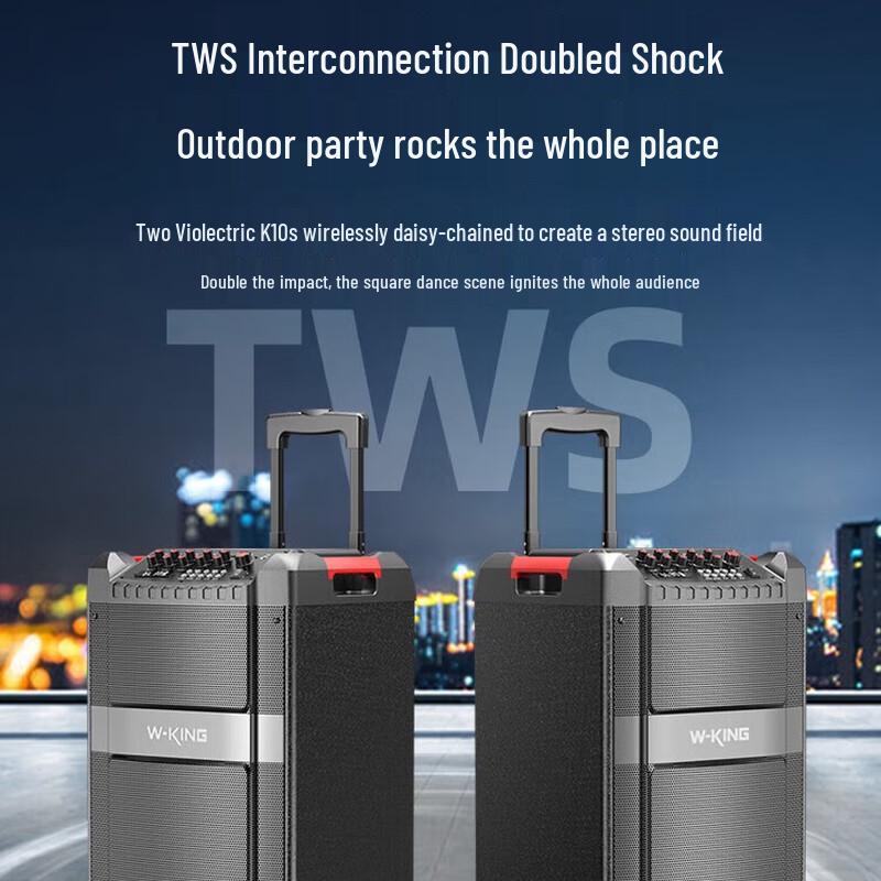 W-King K10 100W Outdoor Portable Bluetooth Speaker CN Plug (adapter Included)