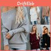 Stylish Women One Shoulder Knitted Sweater Blouse With Long Sleeves And Soft Material