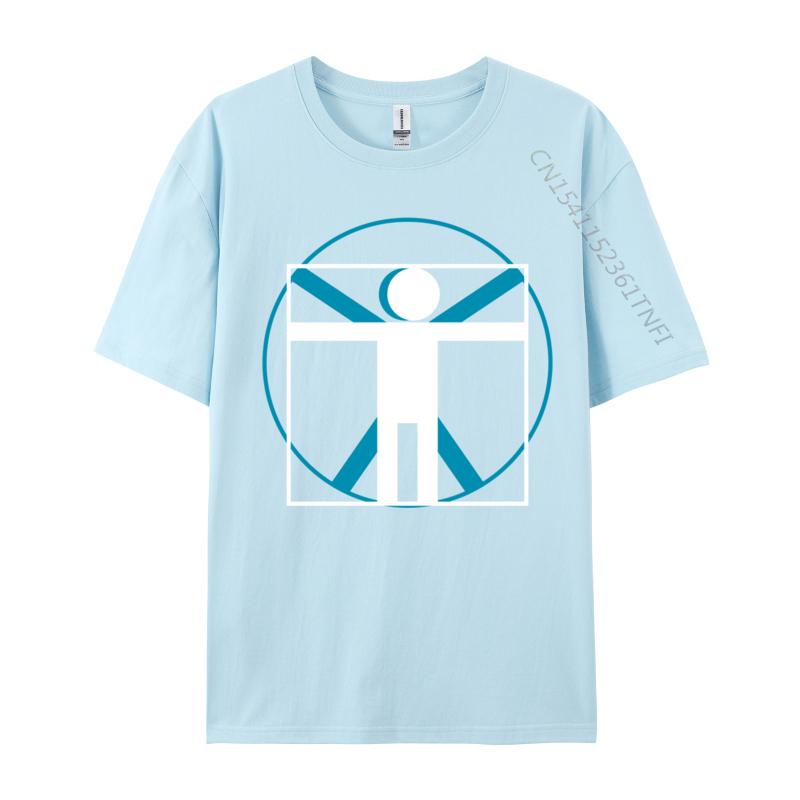 Simple Vitruvian New Arrival Slim Fit Normal Top T-Shirts O-Neck Cotton Fabric Men's Tops Shirt Normal Tee Shirt