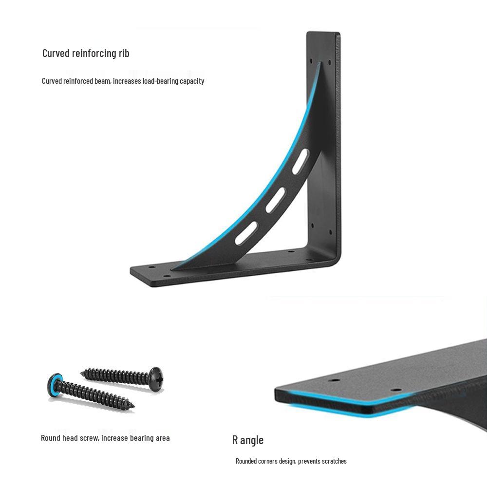 Suportes de Prateleira de Parede Reforçados de 6 Polegadas, Capacidade de Carga de 40kg, Suporte de Lareira Metálico de Alta Resistência, Pacote com 4