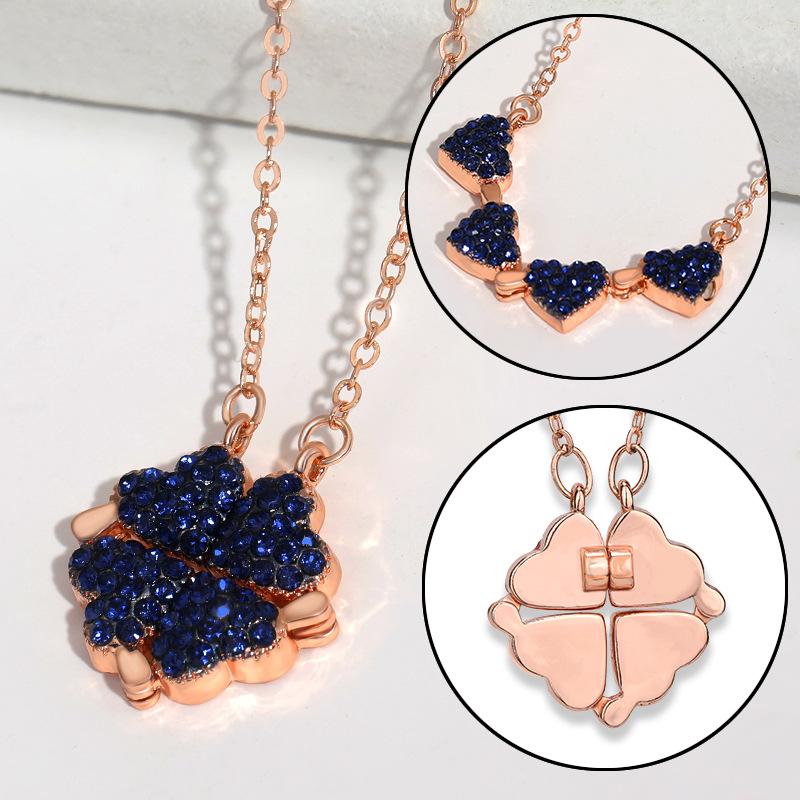 Four Leaf Fashionforward Clover Necklace For Women In Premium Gold And Silver Finishes