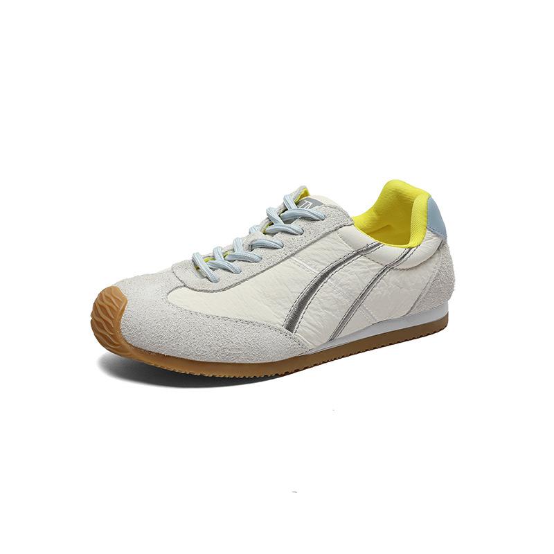 Leisure Sports Women's Spring and Summer New Leather Breathable Color Matching Light and Comfortable Little White Shoes